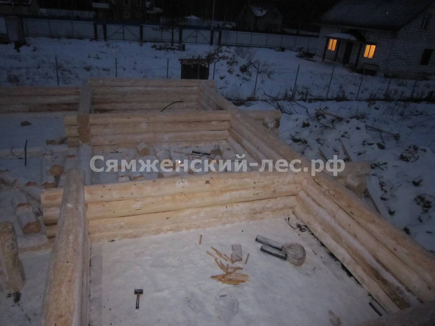 Закончили сборку дома из рубленного бревна(диаметр 26-30) в Ленинградской обл. Всеволожский район д.Коккорево. (Новость)